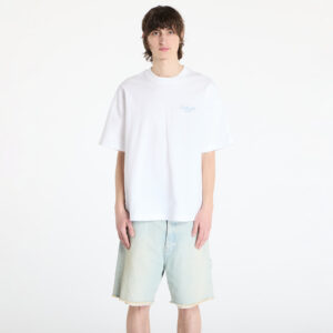 Póló Carhartt WIP Shortsleeve Signature Script T-Shirt UNISEX White/ Dusty Ice M-alacsony-ár