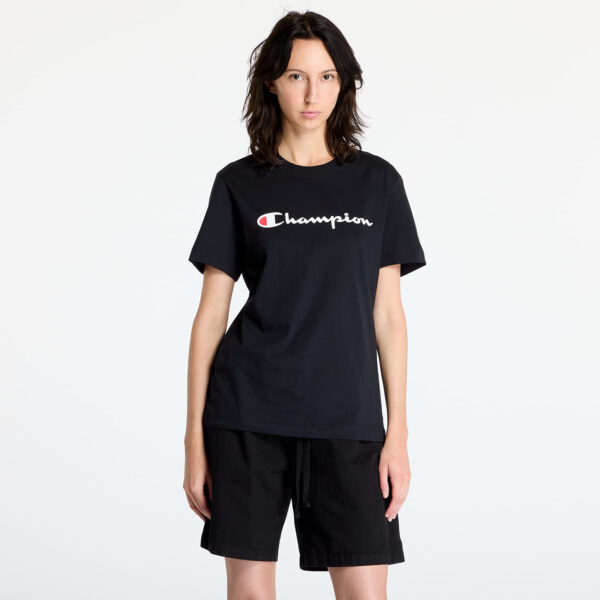 Póló Champion SS Tee Black S-alacsony-ár