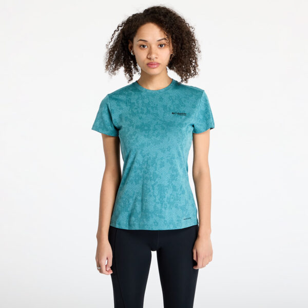 Póló Columbia Bluebird Canyon™ Short Sleeve Crew T-Shirt River Blue Popflorid Jacquard XS-alacsony-ár