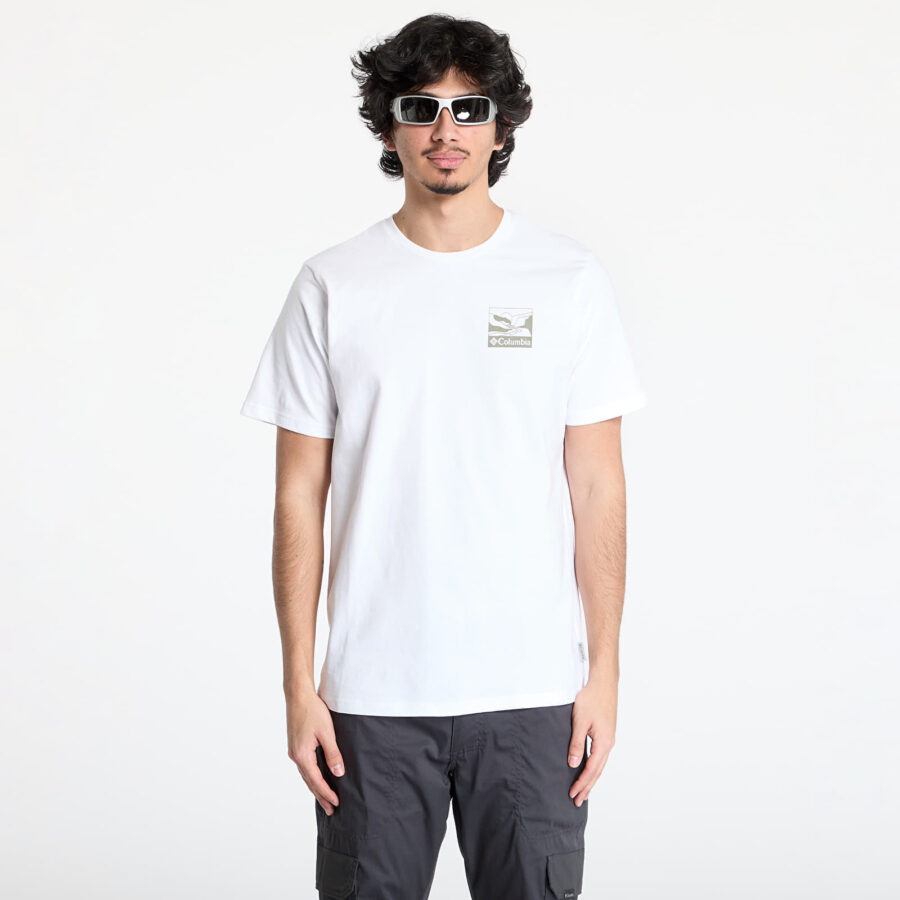 Póló Columbia Explorers Canyon™ Back SS Tee White/ Trailscape S-alacsony-ár