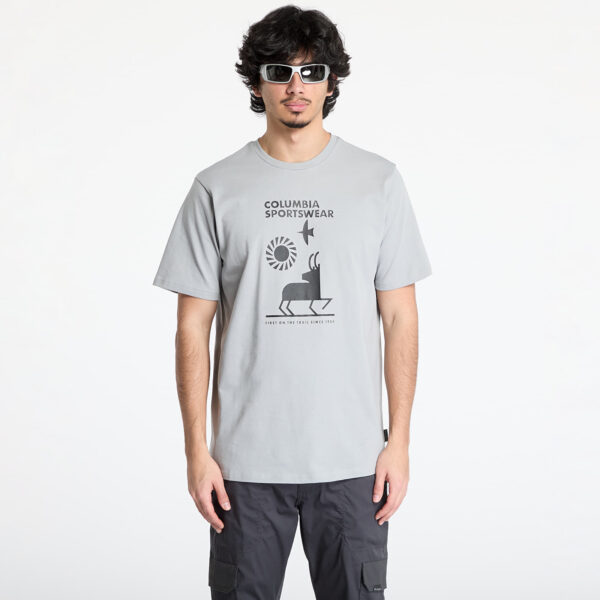 Póló Columbia Explorers Canyon™ SS Tee Columbia Grey/ Naturally Outdoor S-alacsony-ár