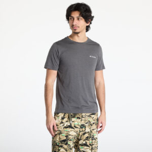 Póló Columbia Kwick Hike™ Back Graphic Shortsleeve Tee Black Heather/ Linear View Multi S-alacsony-ár