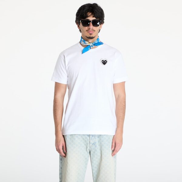 Póló Comme des Garçons PLAY Emblem x Metalstone T-Shirt UNISEX White/ Black XS-alacsony-ár