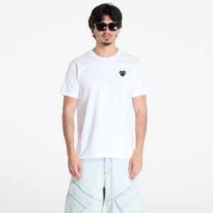 Póló Comme des Garçons PLAY Emblem x Rhinestone T-Shirt UNISEX White/ Black S-alacsony-ár