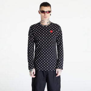 Póló Comme des Garçons PLAY Heart Logo Long Sleeve Tee UNISEX Black XXS-alacsony-ár