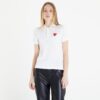 Póló Comme des Garçons PLAY Heart Logo Polo Short Sleeve Tee White S-alacsony-ár