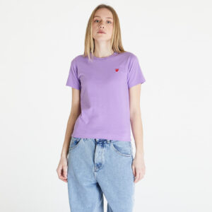 Póló Comme des Garçons PLAY Heart Logo Short Sleeve Tee Lavender XS-alacsony-ár