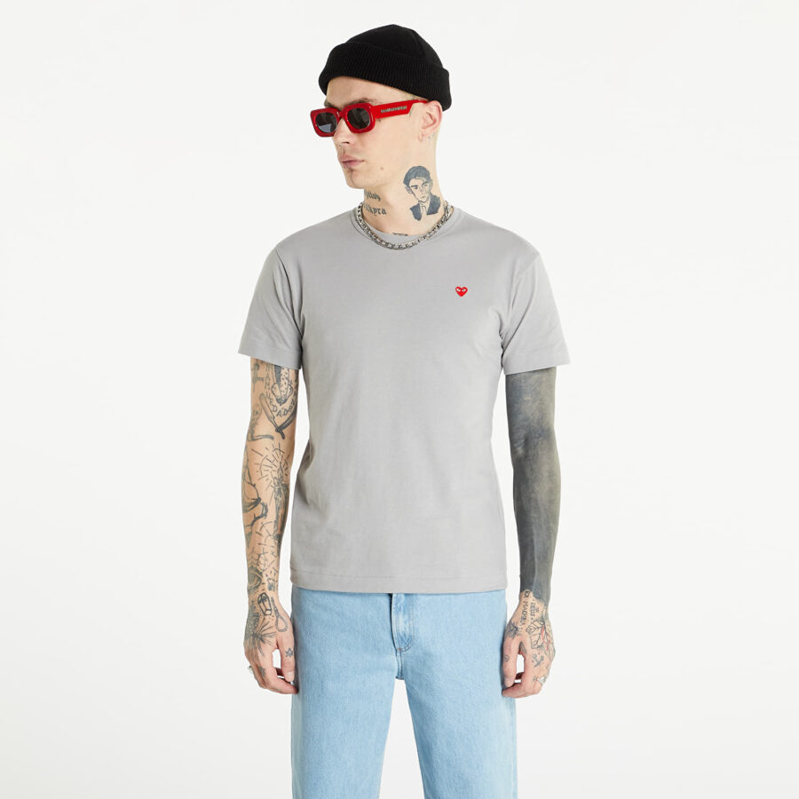 Póló Comme des Garçons PLAY Heart Logo Tee UNISEX Grey XXS-alacsony-ár