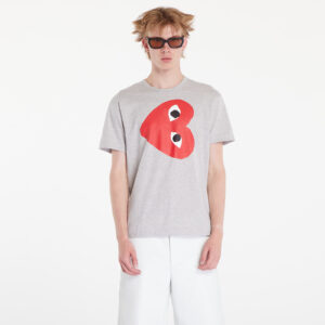 Póló Comme des Garçons PLAY Logo Print Short Sleeve Tee UNISEX Grey XL-alacsony-ár
