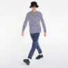 Póló Comme des Garçons PLAY Long Sleeve Tee Blue L-alacsony-ár