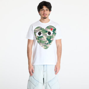Póló Comme des Garçons PLAY Red Emblem Knit T-Shirt UNISEX White XXL-alacsony-ár