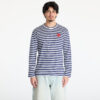 Póló Comme des Garçons PLAY Stripe Emblem x Metalstone Long Sleeve Tee UNISEX Navy/ White XS-alacsony-ár