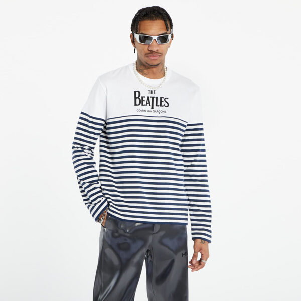 Póló Comme des Garçons x The Beatles Long Sleeve Woven Tee UNISEX White L-alacsony-ár