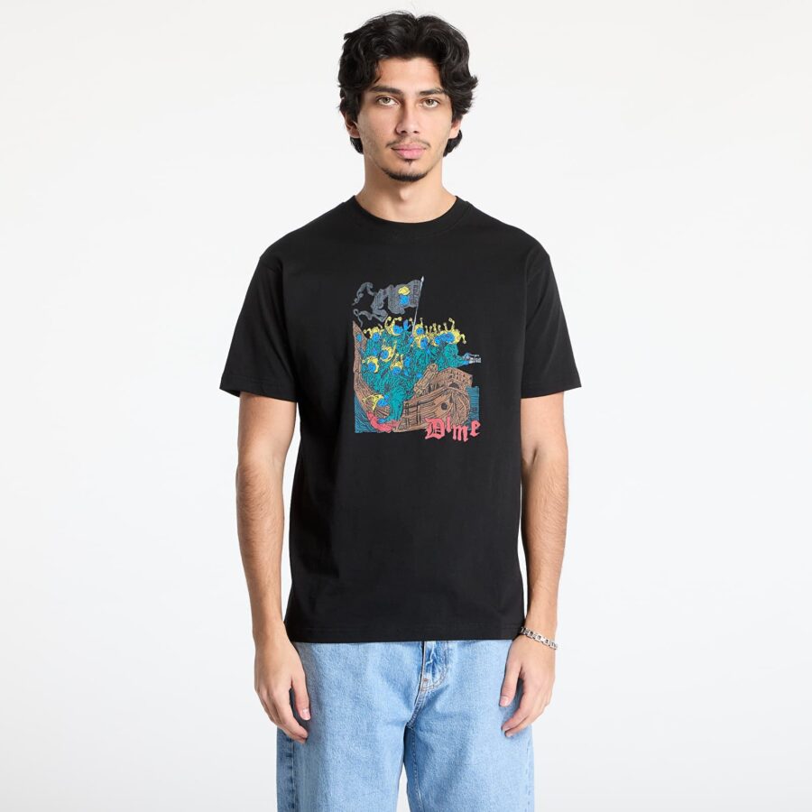 Póló DIME Folly T-Shirt UNISEX Black S-alacsony-ár