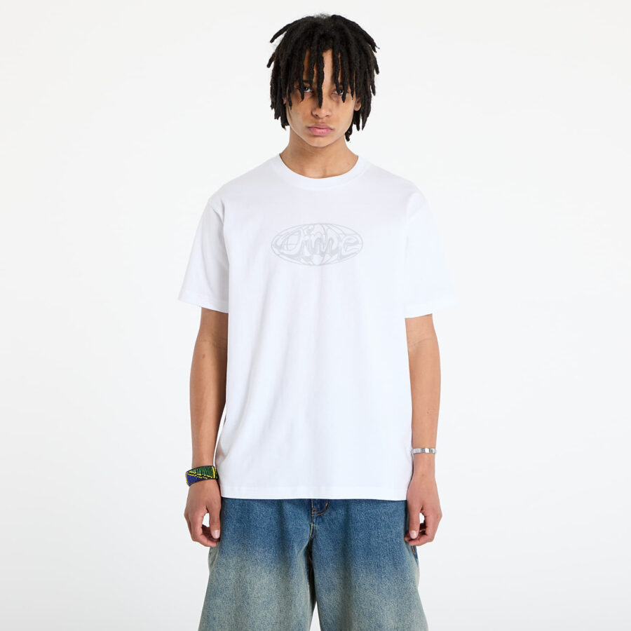 Póló DIME Globe T-Shirt UNISEX White M-alacsony-ár