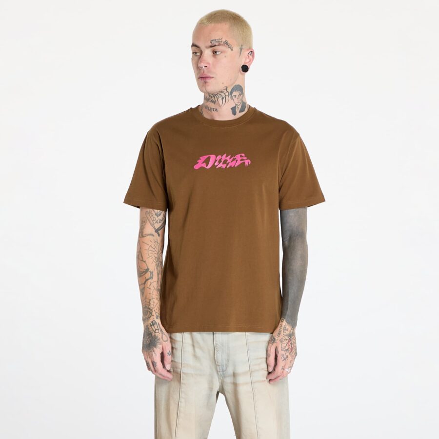 Póló DIME Happy T-Shirt UNISEX Dark Brown XS-alacsony-ár