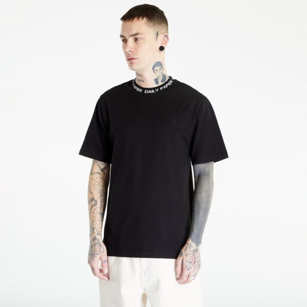 Póló Daily Paper Erib Short Sleeve Tee Black/ White S-alacsony-ár