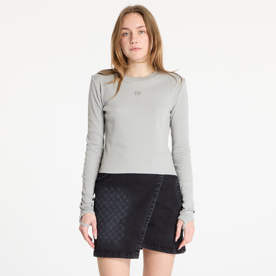 Póló Daily Paper Logo Rib Top Ultimate Gray XS-alacsony-ár