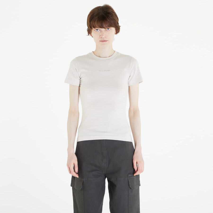 Póló Daily Paper Logotype Women Fitted Short Sleeve T-Shirt Moonstruck Beige M-alacsony-ár