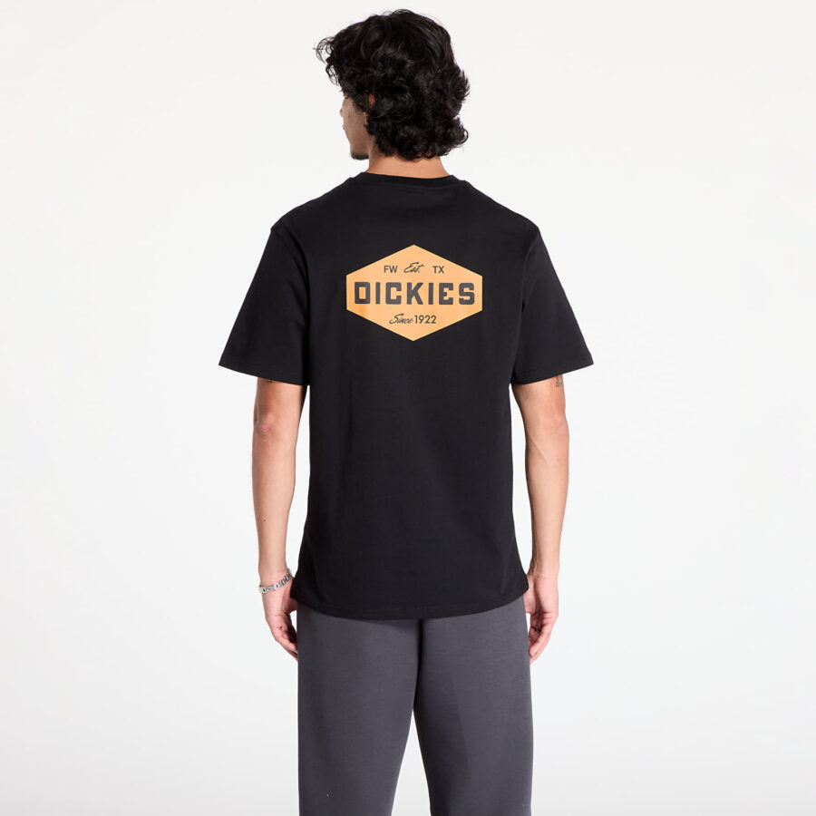 Póló Dickies Emblem Short Sleeve Tee Black M-alacsony-ár