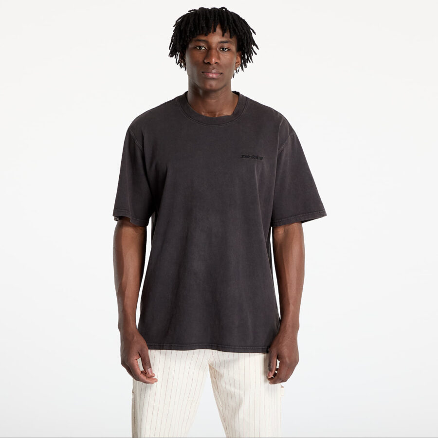 Póló Dickies Plentywood Short Sleeve Tee Acid Wash Black L-alacsony-ár