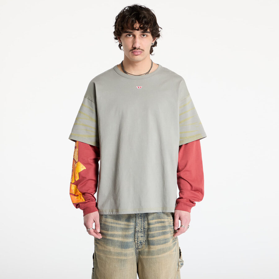 Póló Diesel T-Boxt-Db-Ls T-Shirt Neutral Gray S-alacsony-ár