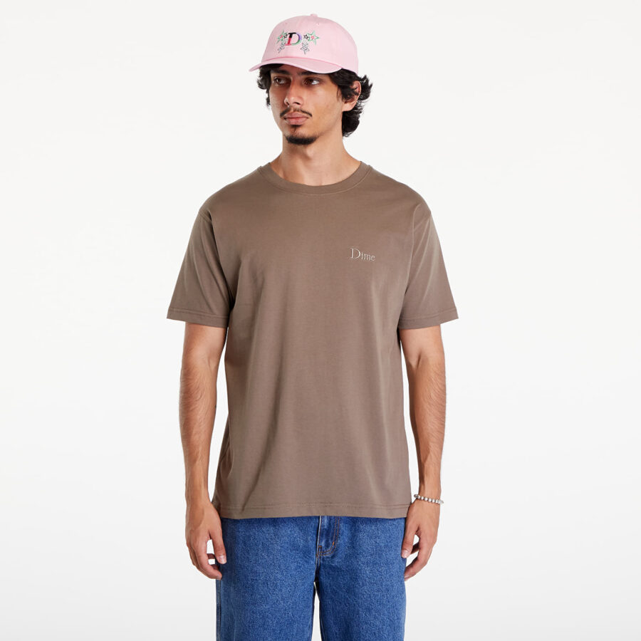 Póló Dime Classic Small Logo T-Shirt UNISEX Deep Sepia S-alacsony-ár
