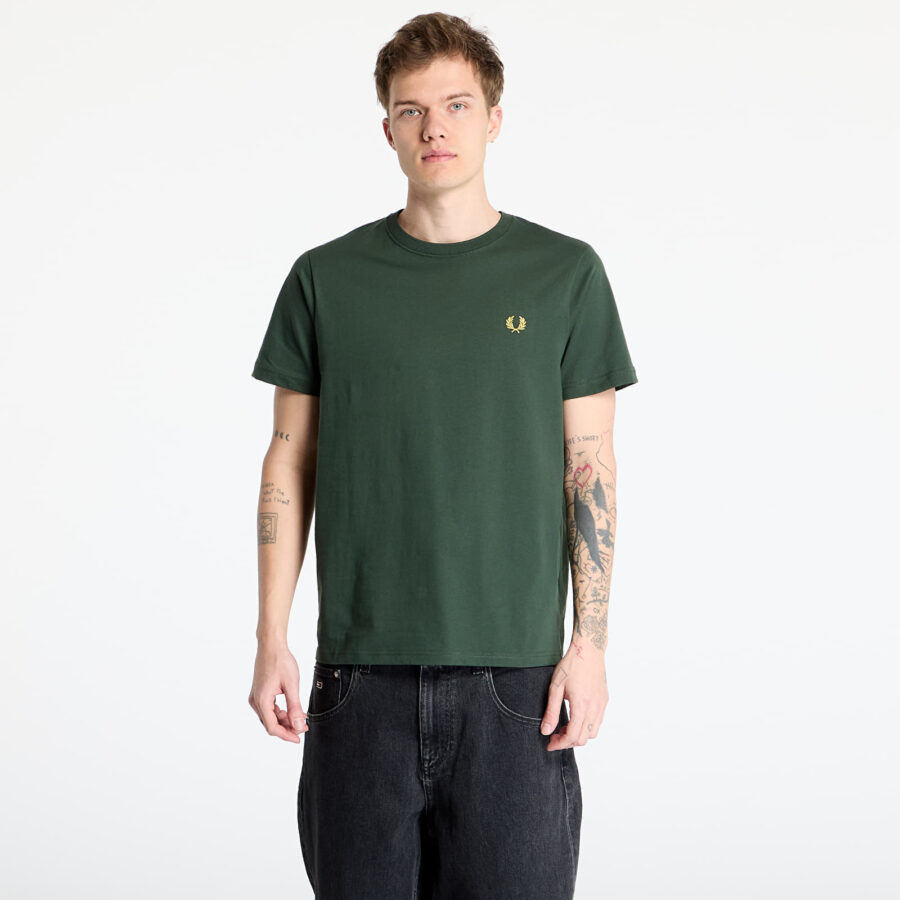 Póló FRED PERRY Crew Neck T-Shirt Court Green S-alacsony-ár