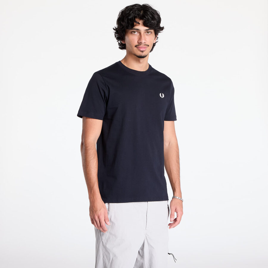 Póló FRED PERRY Crew Neck T-Shirt Navy S-alacsony-ár