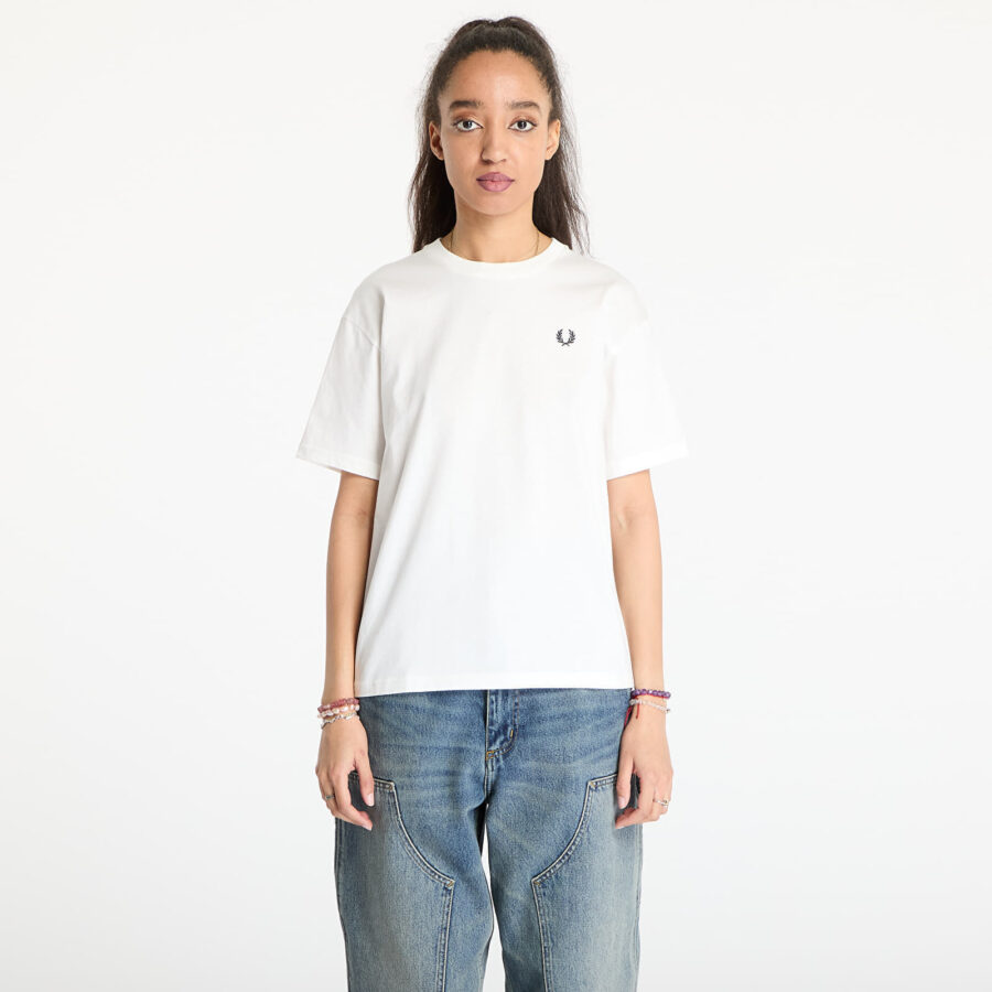 Póló FRED PERRY Crew Neck T-Shirt Snow White 36-alacsony-ár