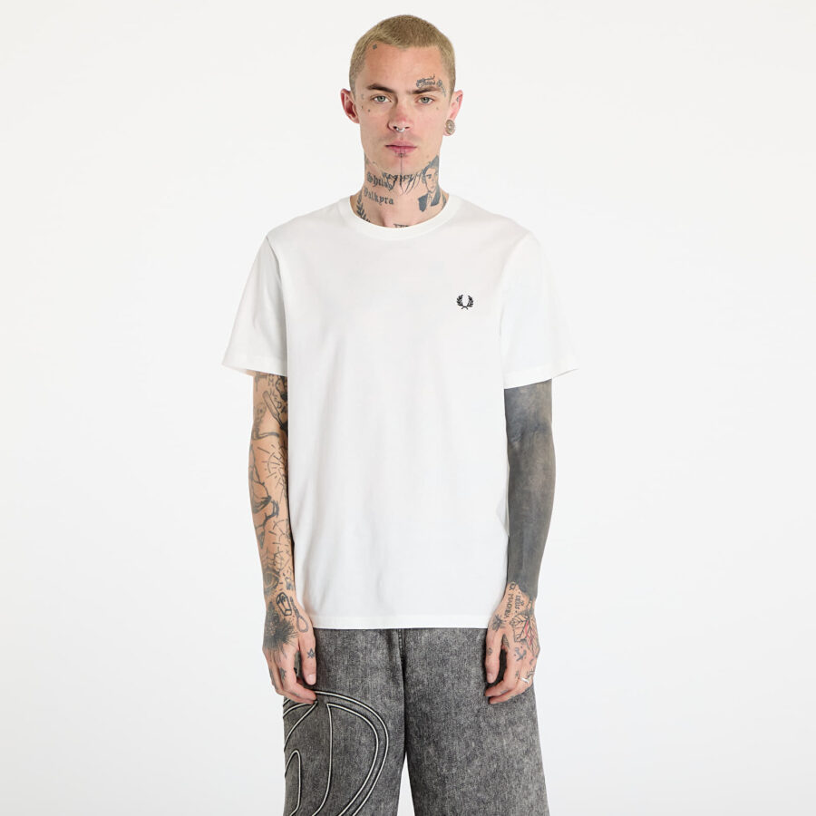Póló FRED PERRY Crew Neck Tee Snow White S-alacsony-ár