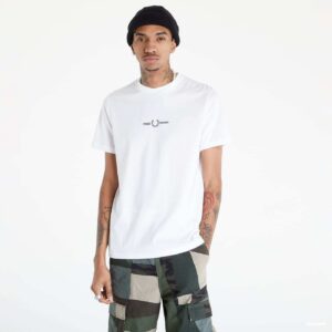 Póló FRED PERRY Embroidered T-Shirt White S-alacsony-ár