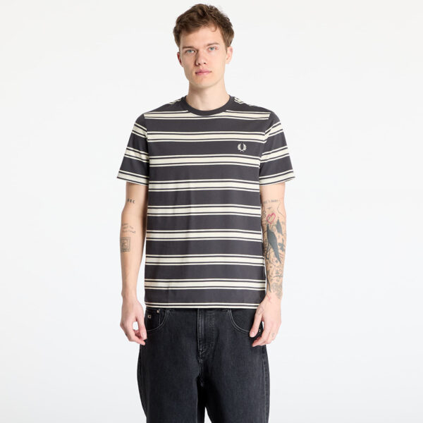 Póló FRED PERRY Fine Stripe T-Shirt Anchor Grey L-alacsony-ár