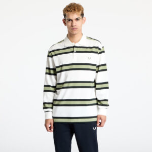 Póló FRED PERRY Jersey Stripe Polo Shirt Light Ecru M-alacsony-ár