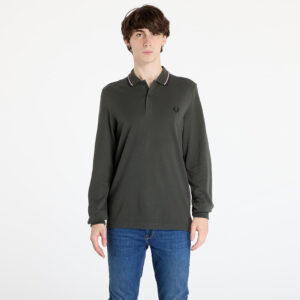 Póló FRED PERRY LS Twin Tipped Shirt Field Green/ Dark Pink/ Navy XL-alacsony-ár