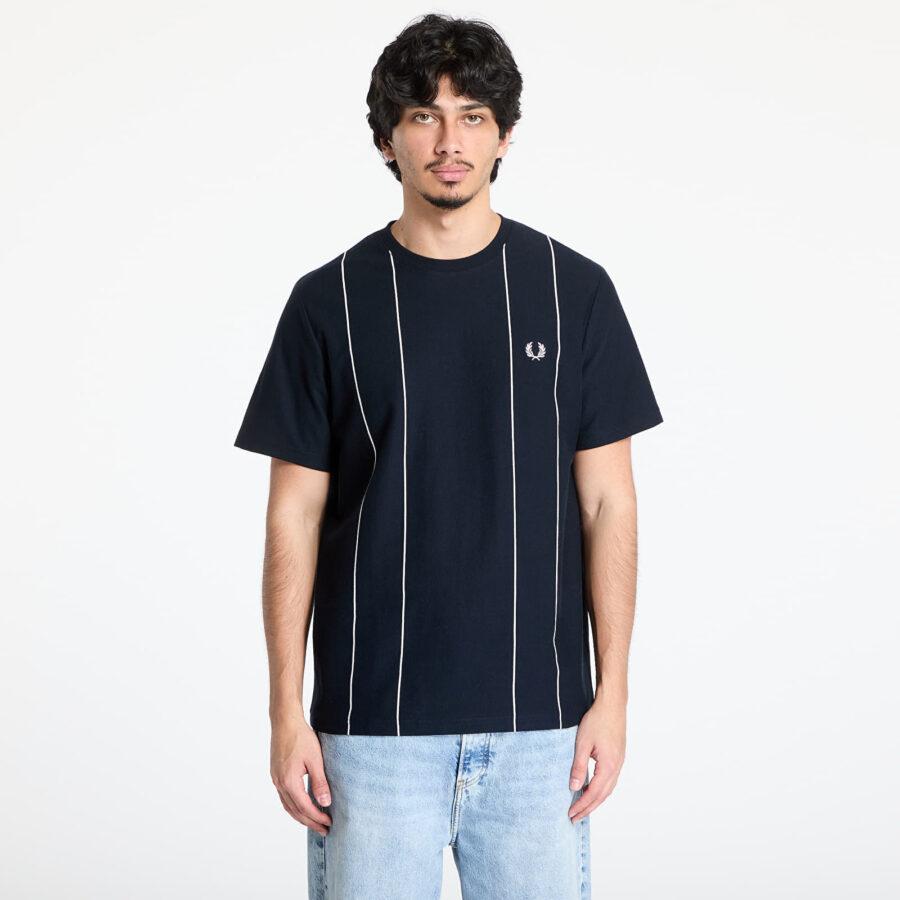 Póló FRED PERRY Pinstripe T-Shirt Navy S-alacsony-ár
