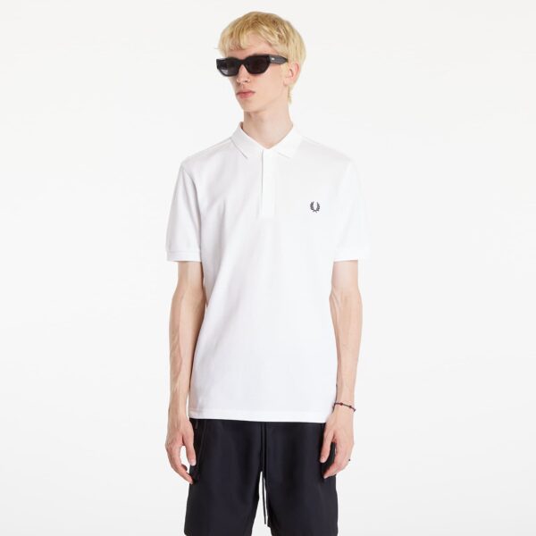Póló FRED PERRY Plain Polo Short Sleeve Tee White M-alacsony-ár