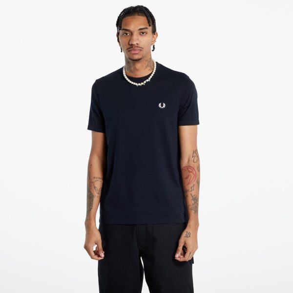 Póló FRED PERRY Ringer T-Shirt Navy M-alacsony-ár