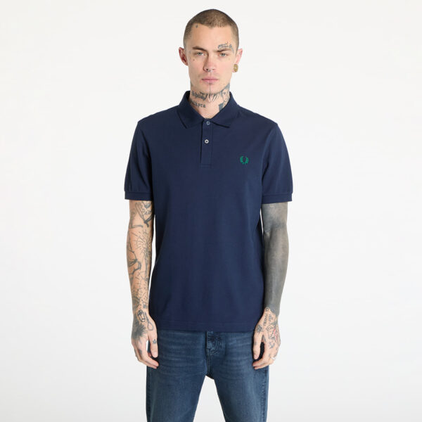 Póló FRED PERRY The Fred Perry Shirt Dark Carbon/ Label Green M-alacsony-ár