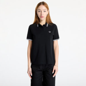 Póló FRED PERRY Twin Tipped Polo Shirt Black 40-alacsony-ár