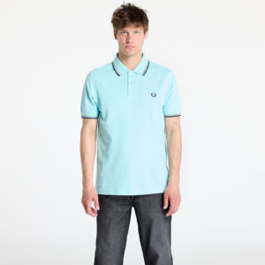 Póló FRED PERRY Twin Tipped Shirt Mint Blue/ Olive Mint/ French Navy M-alacsony-ár
