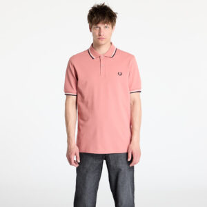 Póló FRED PERRY Twin Tipped Shirt Putty Pink/ Ecru/ Navy M-alacsony-ár