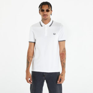 Póló FRED PERRY Twin Tipped Short Sleeve Tee White M-alacsony-ár