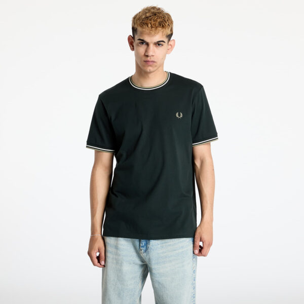 Póló FRED PERRY Twin Tipped T-Shirt Nghgrn/ Lecr/ Olmn L-alacsony-ár
