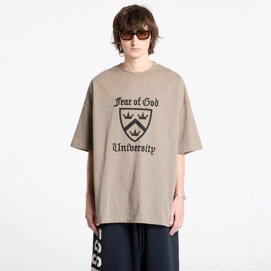 Póló Fear Of God ESSENTIALS Heavy Crewneck Tee Heather Gray L-alacsony-ár