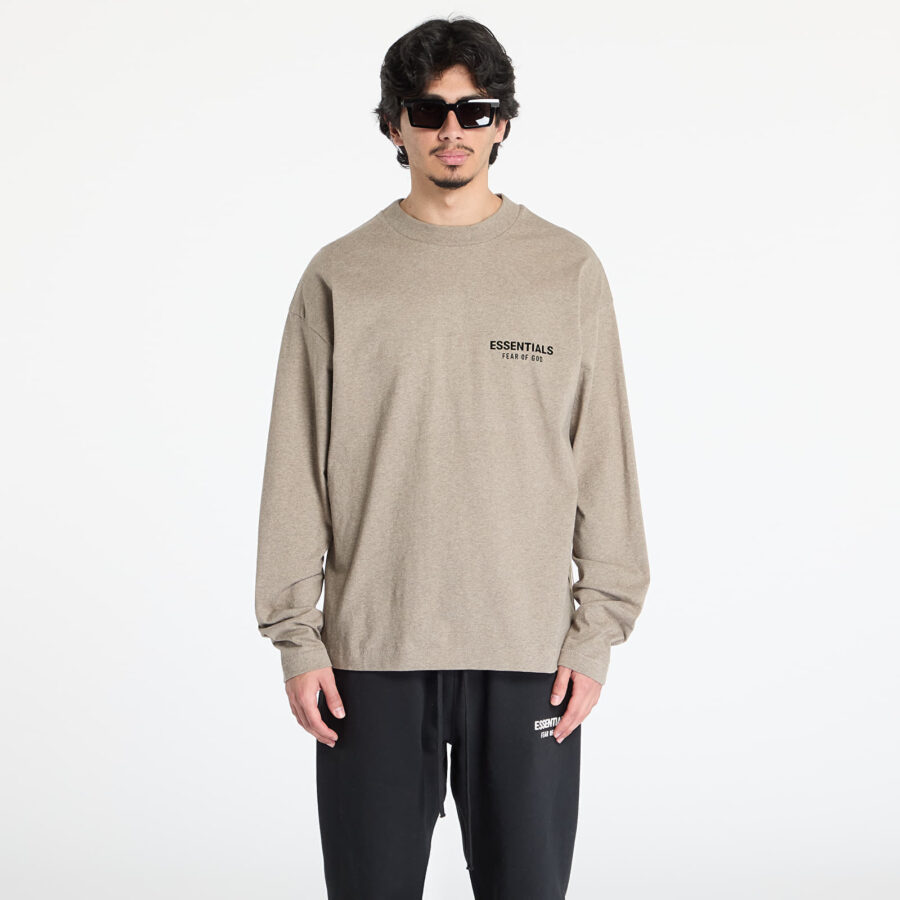 Póló Fear of God Essentials Classic Fit Long Sleeve Tee Homestead Heather XS-alacsony-ár