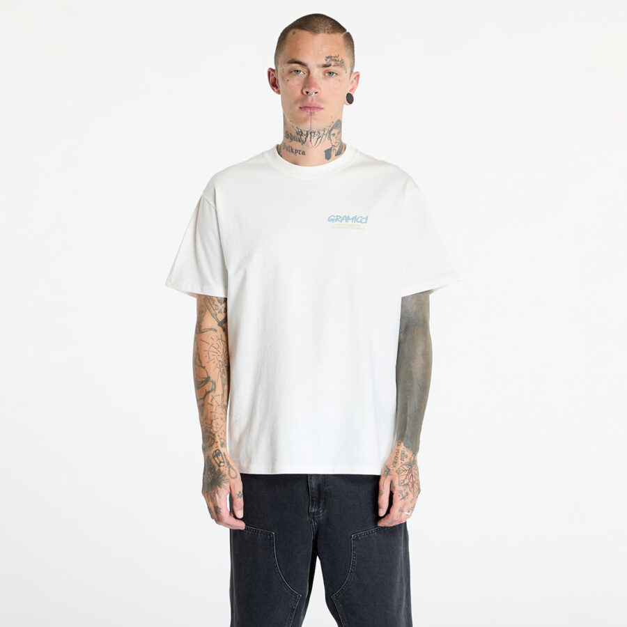 Póló Gramicci Mountaineering Tee White/ Blue XL-alacsony-ár