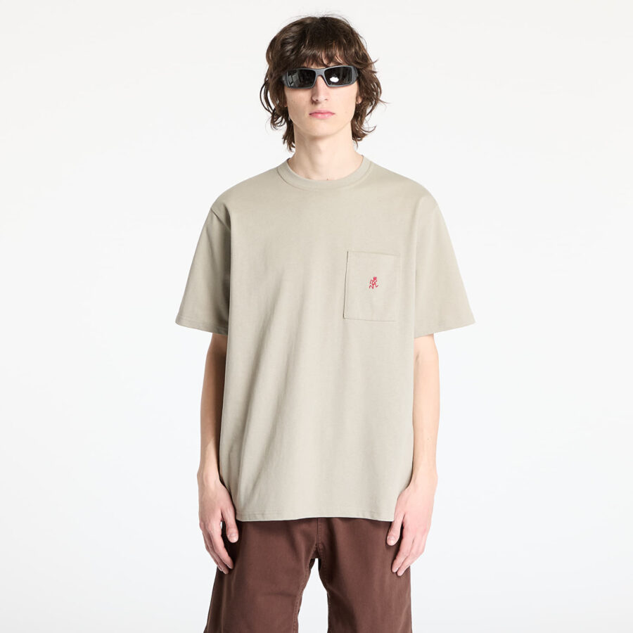 Póló Gramicci One Point Tee Khaki M-alacsony-ár