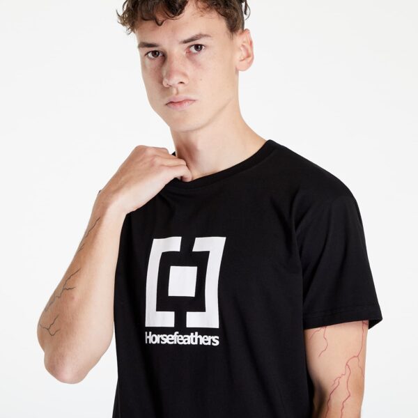 Póló Horsefeathers Base T-Shirt Black S-alacsony-ár