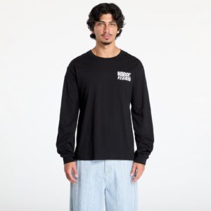 Póló Horsefeathers Distort Long Sleeve T-Shirt Black M-alacsony-ár